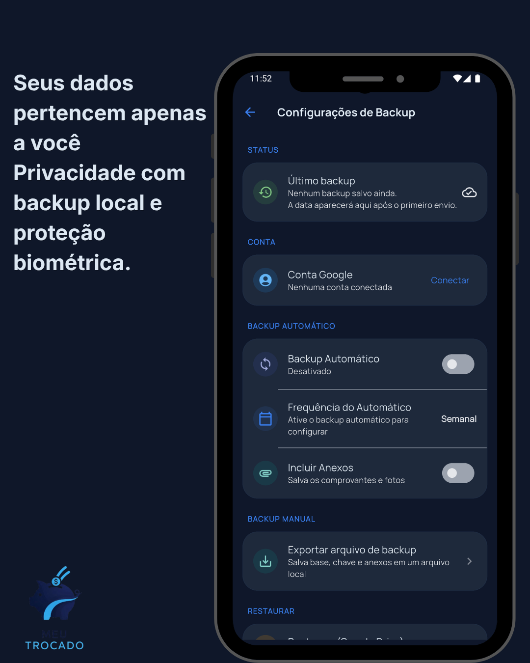 Tela 8 do aplicativo Meu Trocado